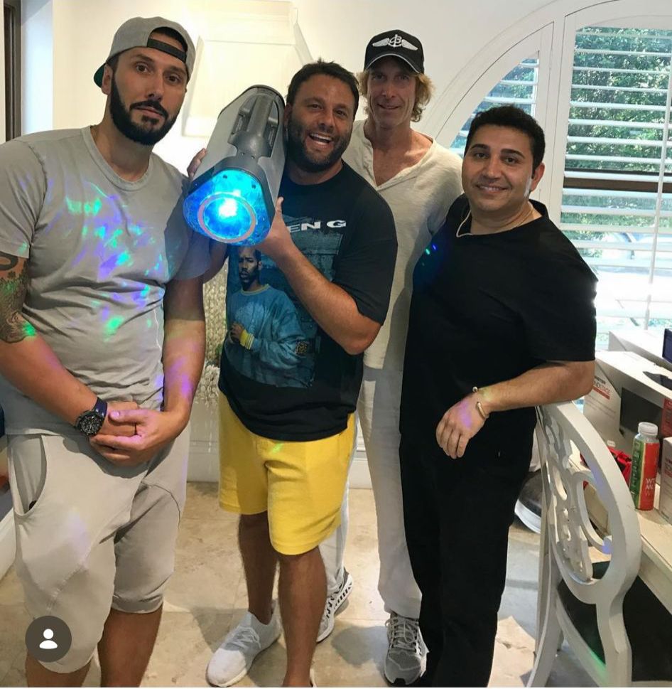 Fred Khalilian and Noel Lee with Monster product launch